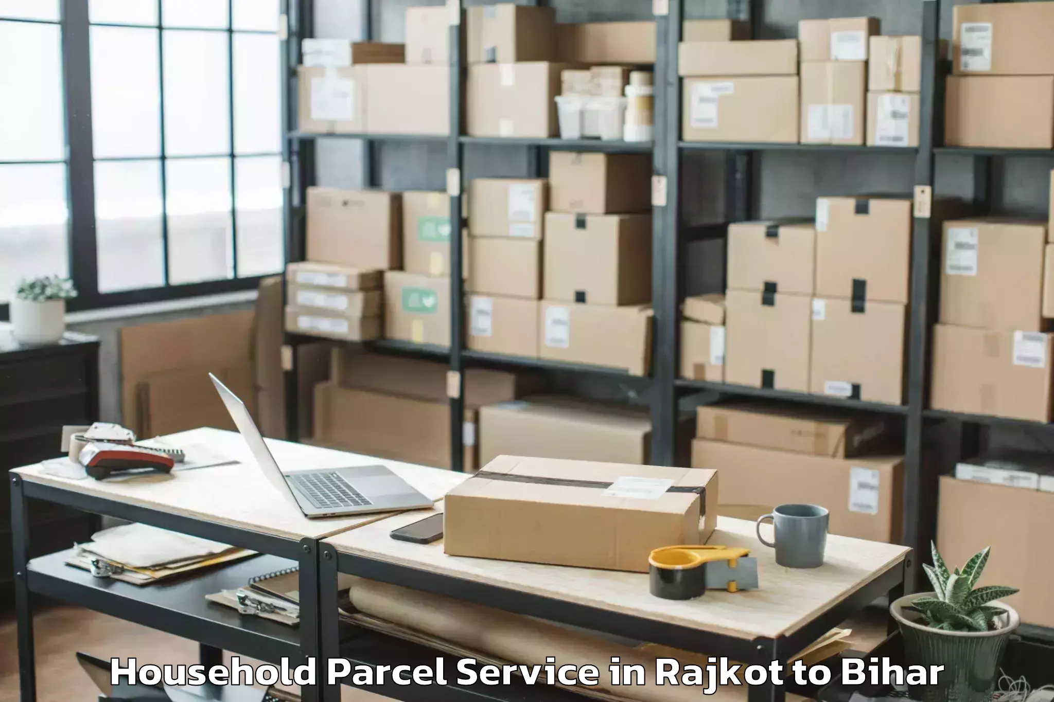 Easy Rajkot to Paraiya Household Parcel Booking